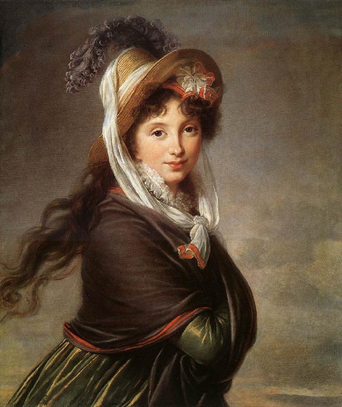 VIGEE-LEBRUN, Elisabeth Portrait of a Young Woman et oil painting image